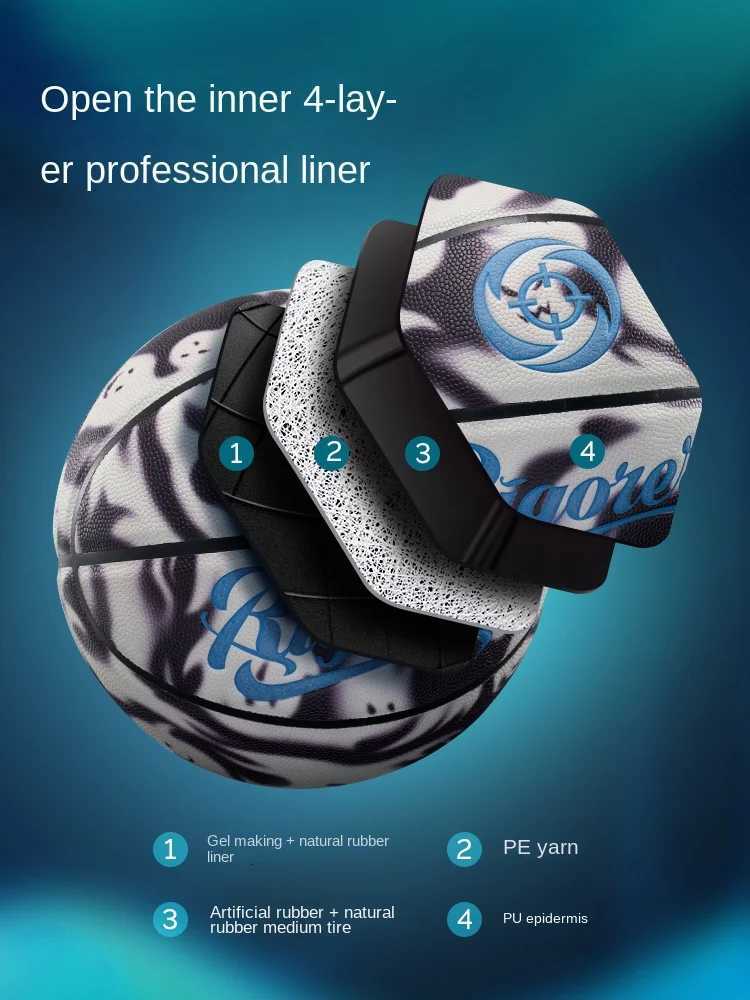 RIGORER Ghost Luminous Pu Basketball Fluorescent No7 Adult Wear-resistant Indoor And Outdoor Professional Birthday GiftW251115