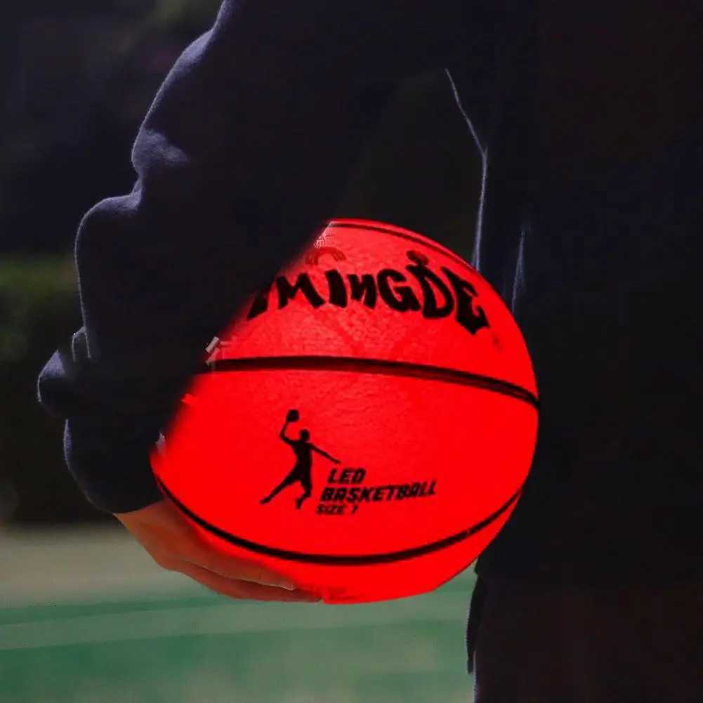 Night Light Basketball High Brightness LED Growing Rubber Basketball For Training Freestyle Performances Good Gifts NewerW251115