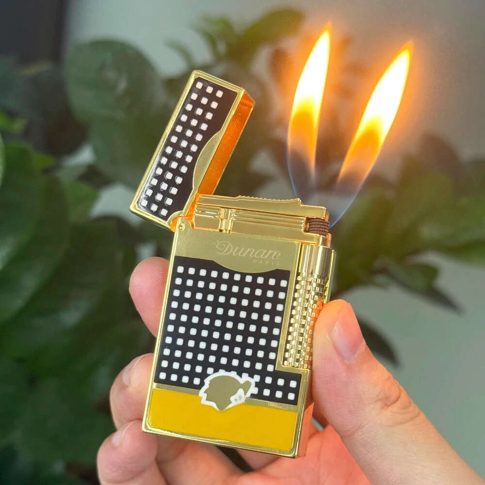 With Logo Windproof Tobacco Cigar Drill Gift Box Portable Multifunction Cigarette Lighter Accessories High-Quality L2