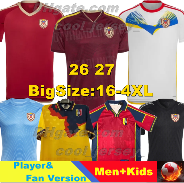 XXXL 4XL 26 27 Venezuela Soccer Jerseys 2026 national football team SEGOVIA YRIARTE ARAMBURU MARQUES Football Shirts LACAVA KELSY CASSERES Men Uniforms kids kits