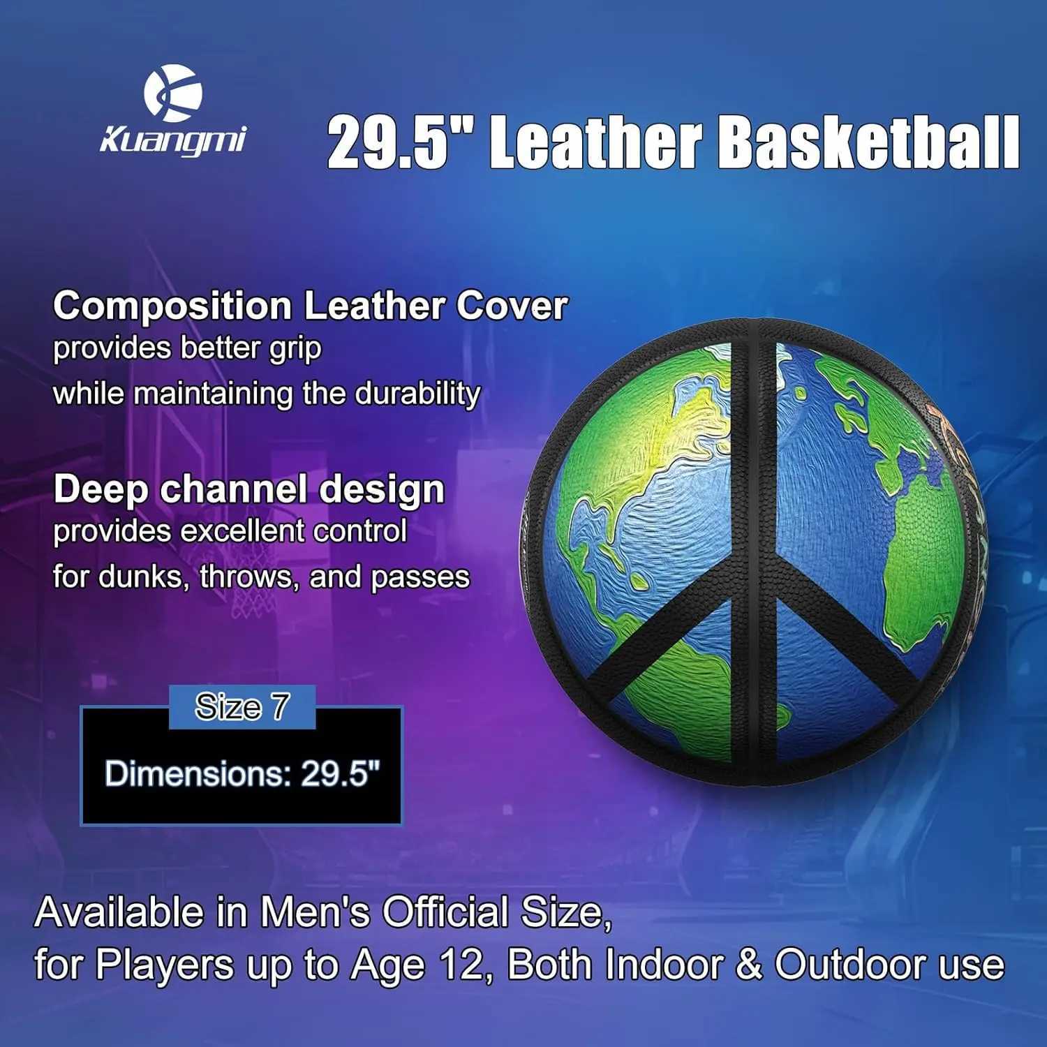 Kuangmi Love Lucky Series Basketball Official Size 7295 Limited Collectors Edition Art BallW251115