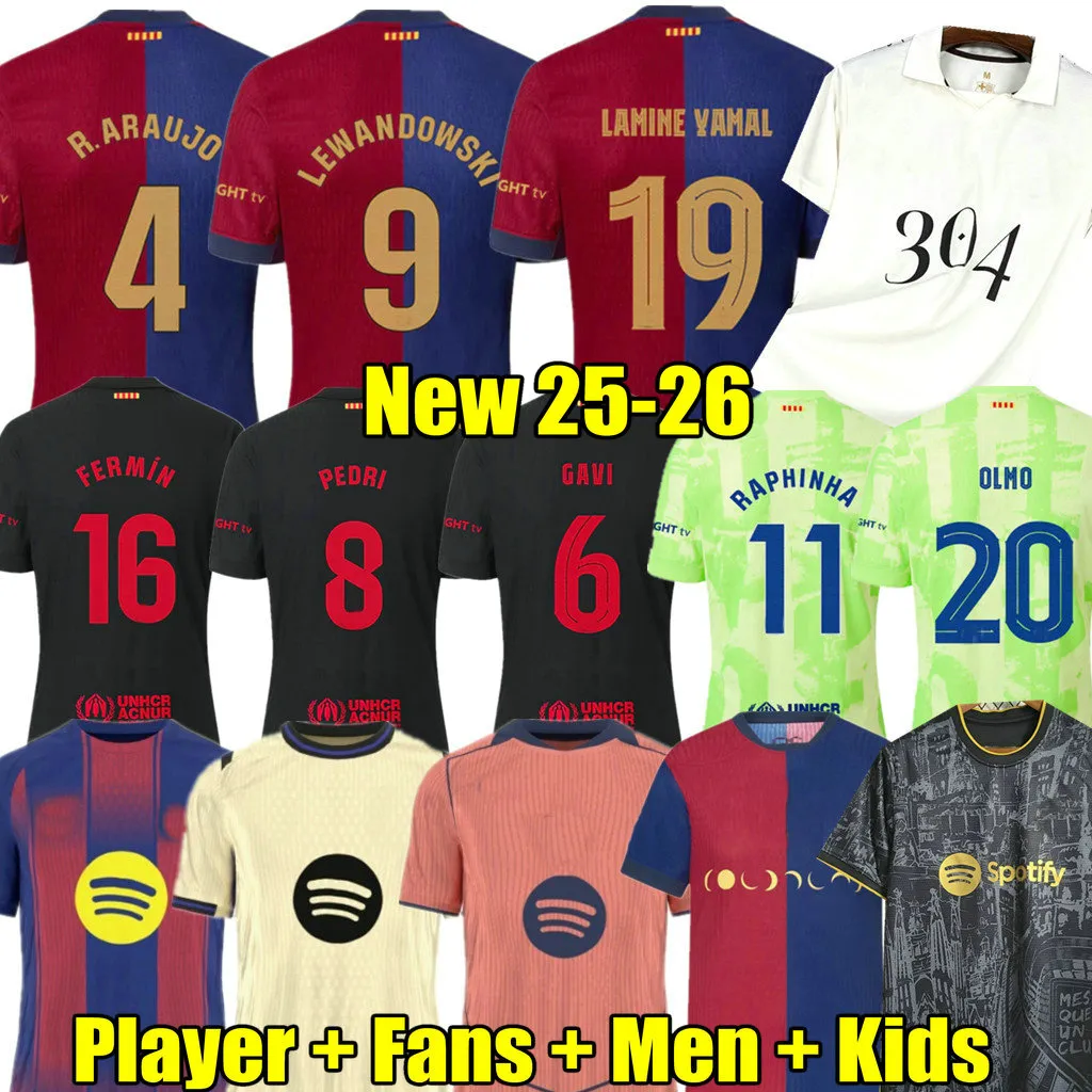 Men's Youth Kids Soccer Jerseys Featuring Yamal Lewandowski football shirt - Size Range 24-26