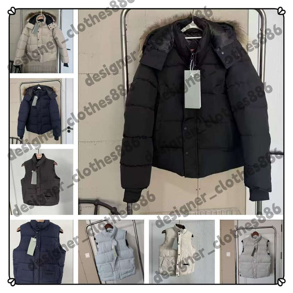 Canadas Jacket Goose Jacket Mens Designer Winter Warm Wolf Fur Hood Parka Pocket Windbreaker Luxury Goosecoats Down Coat Womens Doudoune Puffer XS-2XL