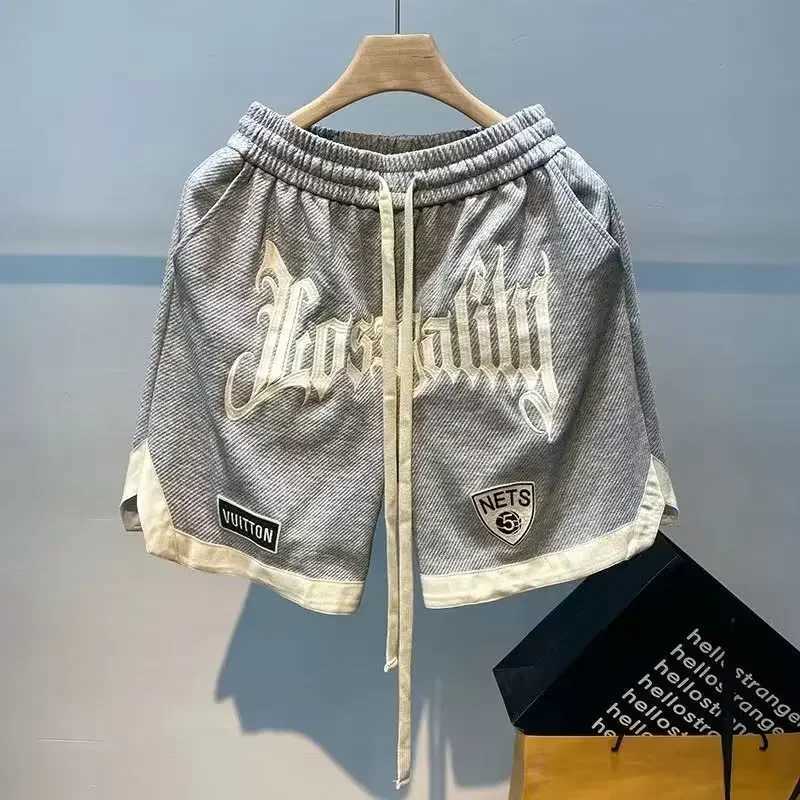2025 Summer Mens Shorts Korean Fashion Embroidered Shorts Street Clothing Harajuku Letter Sports Shorts Casual Mens Shorts Z250416