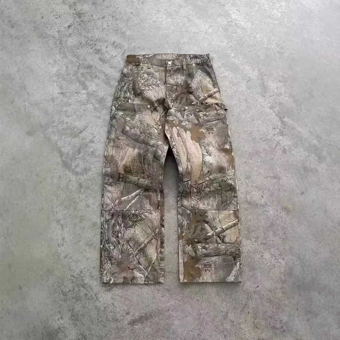 Akimbo Fashion Camouflage Leaf Pine Coat Mens Y2K New Harajuku Hip Hop Gothic Retro Couple Casual American Street ClothingXJ250416