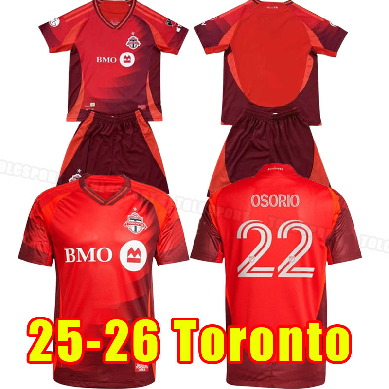 2025 2026 INSIGNE Torontos SOCCER JERSEYS HOME 25 26 Bradley Pozuelo Akinola Osorio Soteldo FOOTBALL uniform SHIRTS PLAYER VERSION Men kids fans player version FC