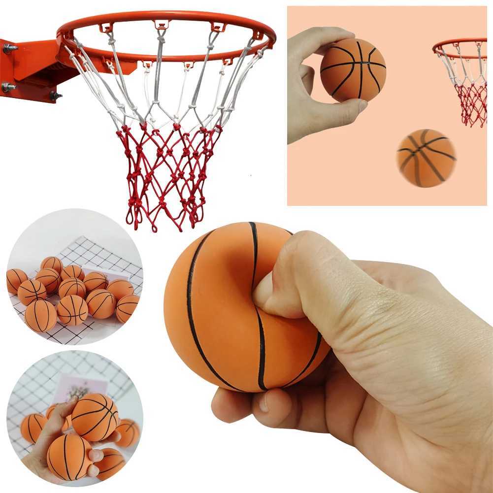6cm High Elastic Mini Basketball Rubber Mini Sports Basketball Soft High Bouncy Decompression Ball Party Game for KidsW251115