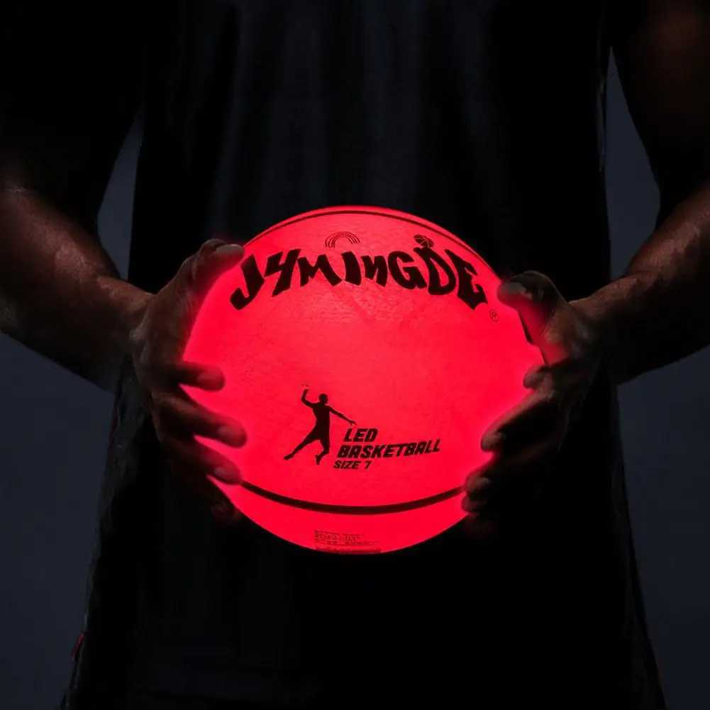 Night Light Basketball High Brightness LED Growing Rubber Basketball For Training Freestyle Performances Good Gifts NewerW251115