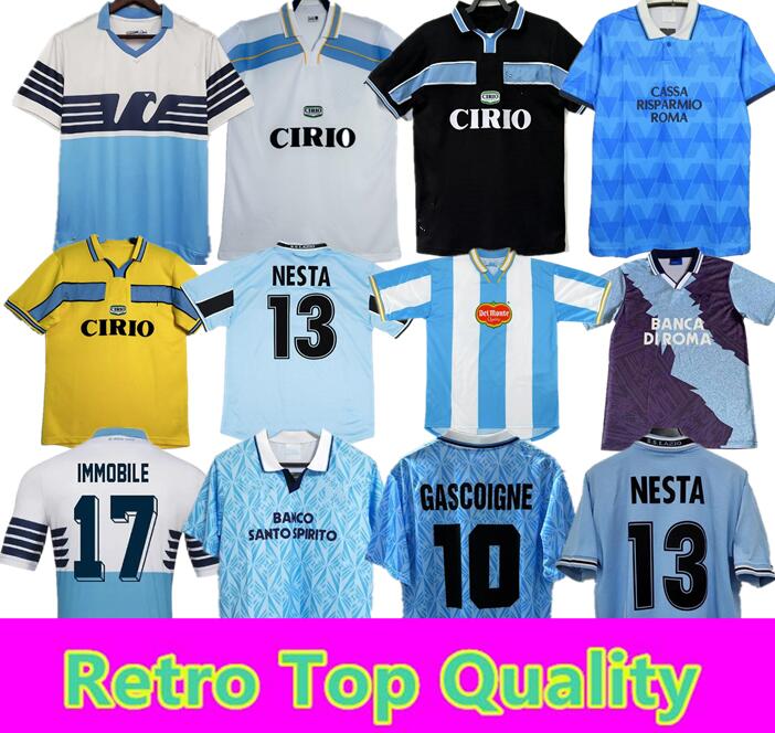 lazio Retro soccer jerseys 1989 1990 1991 1992 1995 1998 1999 NEDVED SIMEONE SALAS GASCOIGNE 2000 15 16 home away football shirt VERON CRESPO NESTA calcio6666