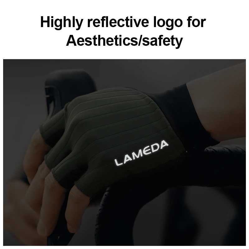 LAMEDA Summer Bicycle Gloves Half Finger MTB Cycling Gloves for Men 3D Padded Anti-Slip Shock-Absorbing Biking Bike Accessories M250416