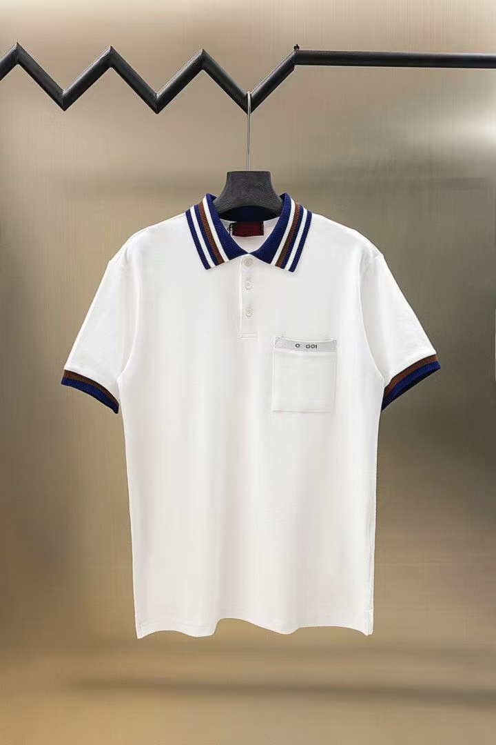 2026 High end embroidered short sleeved cotton polo shirt men s T shirt Korean fashion clothing summer luxury top Asian size