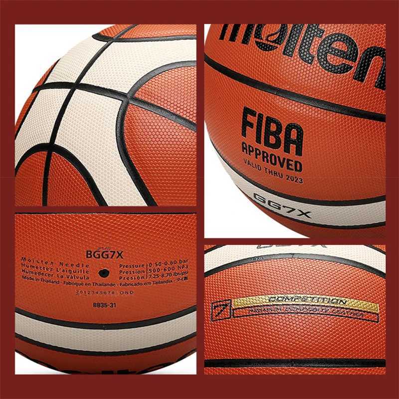 Molten Original GG7X Basketball Standard Size 7 Moisture Absorbing soft PU Excellent Grip Indoor Competition Training basquetbolW251115