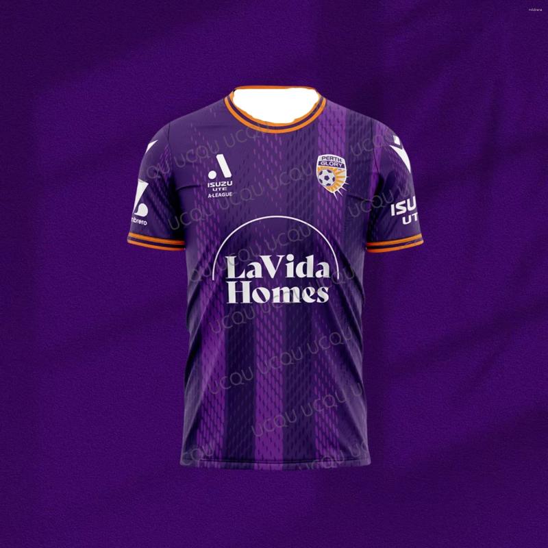 Men's Sleepwear Arriavl Perth Glory 24/25 Adults Home Mens Oversized 3D Printed Tops