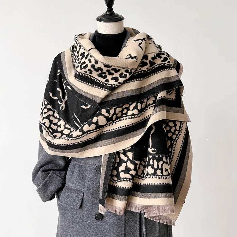 Luxury 2024 Latest Design Winter Two-Sided Jacquard Cashmere Scarves High Quality Women Thicken Wrap Shawl Ladies Wool Pashmina Scarf Y251115