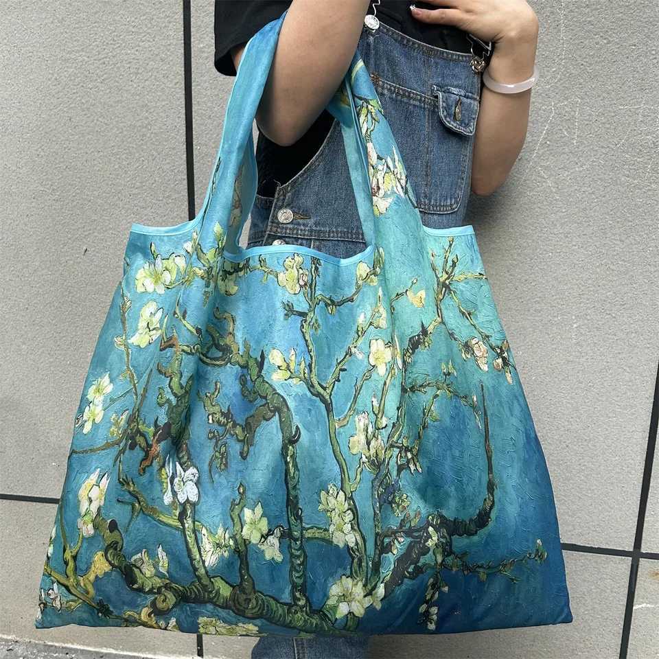 Womens Hand Shopper Bag Ultra Lightweight Grocery Bag Fold Eco Friendly Shopping Tote Bag Womens Daily Folding HandbagW251115