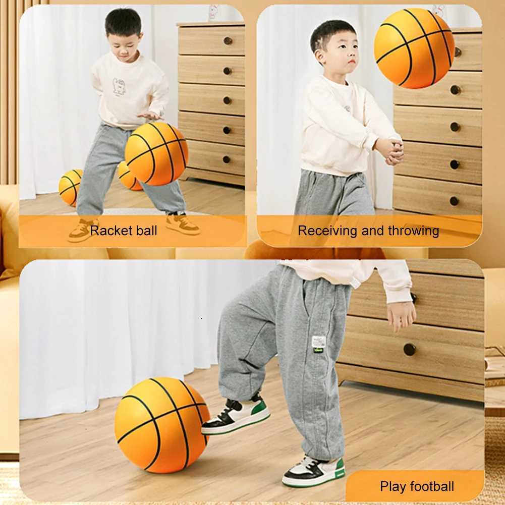 18/21/24cm Easy Grip Silent Ball Size 3/5/7 Silent Basketball Dribbling Training Basketball Bouncing for Indoor ActivitiesW251115