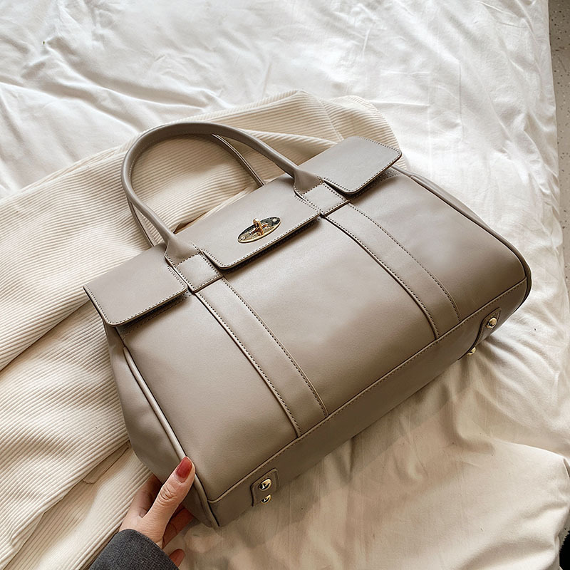 2024 Genuine Leather Women's Briefcase: Versatile Shoulder Crossbody Handbag for Ladies, Brown