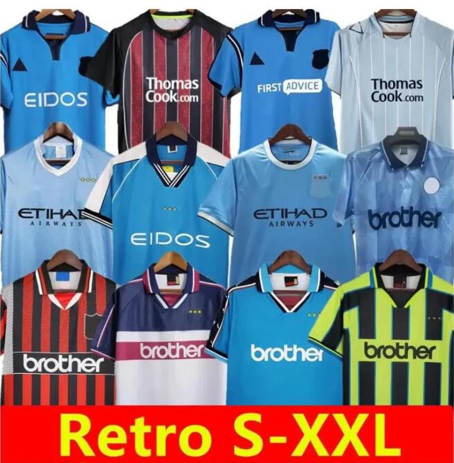 TOURE YAYA BALOTELLI Retro soccer jerseys 11 12 city Classic Final 2011 2012 man KUN AGUERO DICKOV TEVEZ HAALAND GOATER 98 99 01 vintage football shirt KOMPANY 88 89