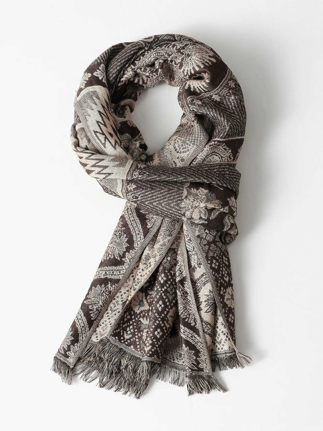 Luxury New Ethnic Mens Cotton Jacquard Soft Warm Scarf Thickened Warm Scarves Autumn And Winter Business Scarf For Men 65x180cm Y251115