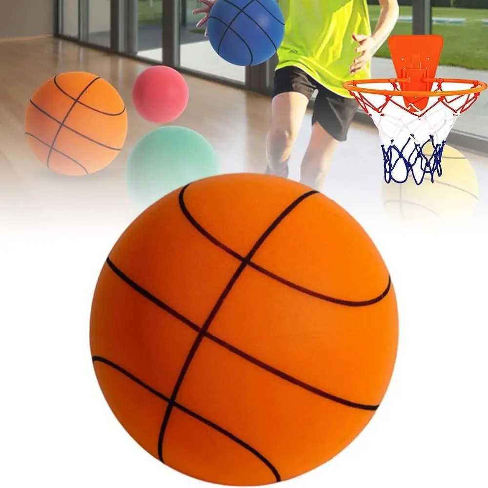Silent Basketball Indoor Training Squeezable Mute Bouncing Pu Basketball Low Noise Ball For Various Indoor ActivitiesW251115