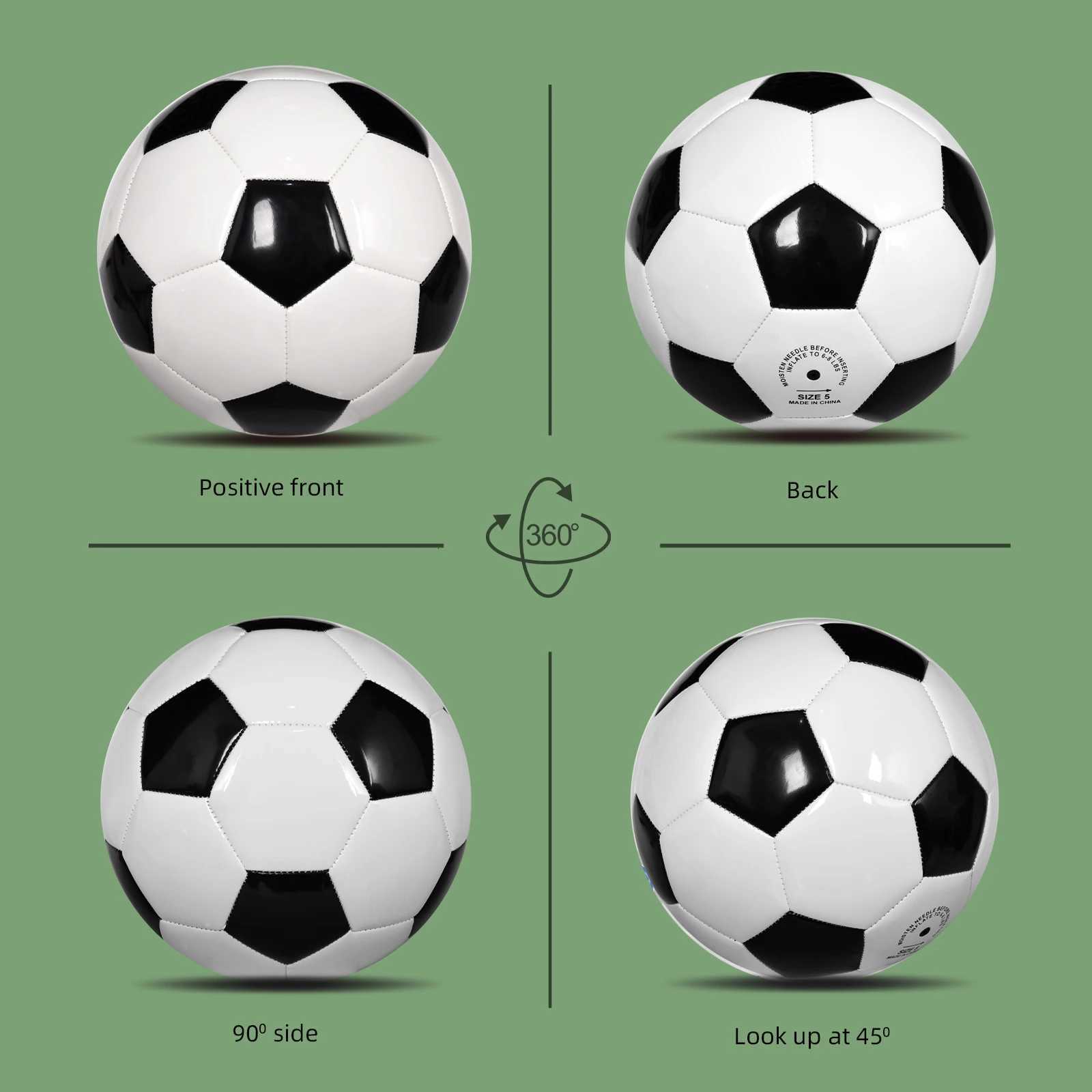 Soccer Ball Classic Black White Official Size 5 Soft PU Football For Kid Boys Girls Youth Adult Game Trainning Ball Gift OutdoorW251115