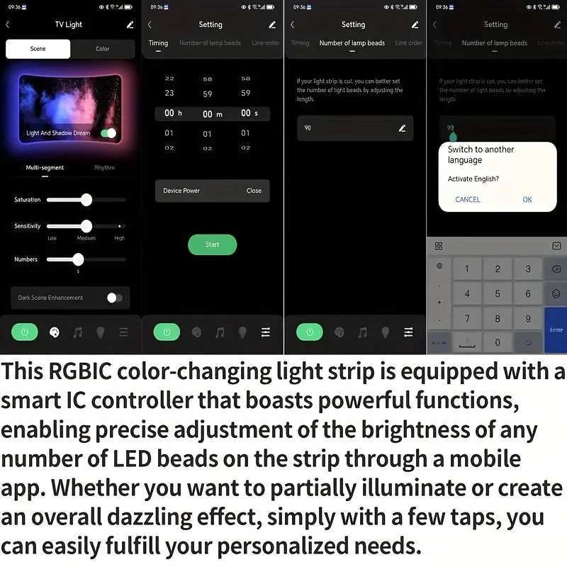 TV environment screen backlight 5V USB Rgbic LED light strip with camera 3.8M/5M application intelligent lighting color synchronization game light Z25