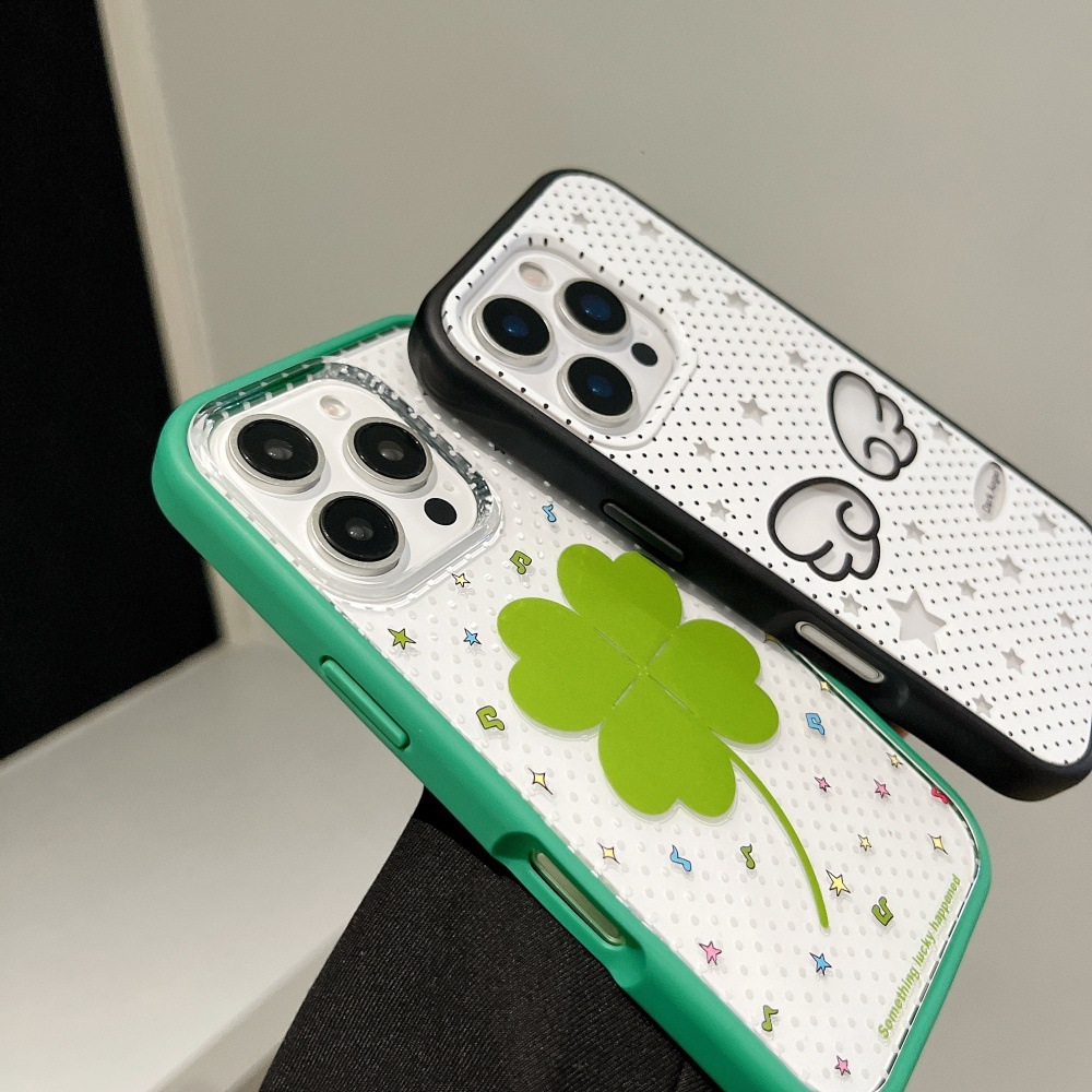 Star Wings Phone Case Compatible with iPhone 17/16 Pro Cartoon Personalized Transparent iPhone 15/14 Full Coverage