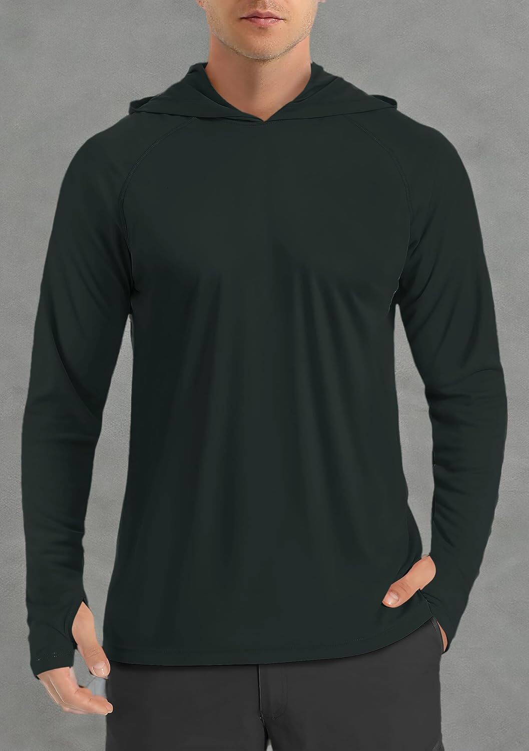 Mens Sun Protection Shirts UPF 50+ Rash Guard for Men Long Sleeve Lightweight SPF UV Hoodie Swimming Hiking