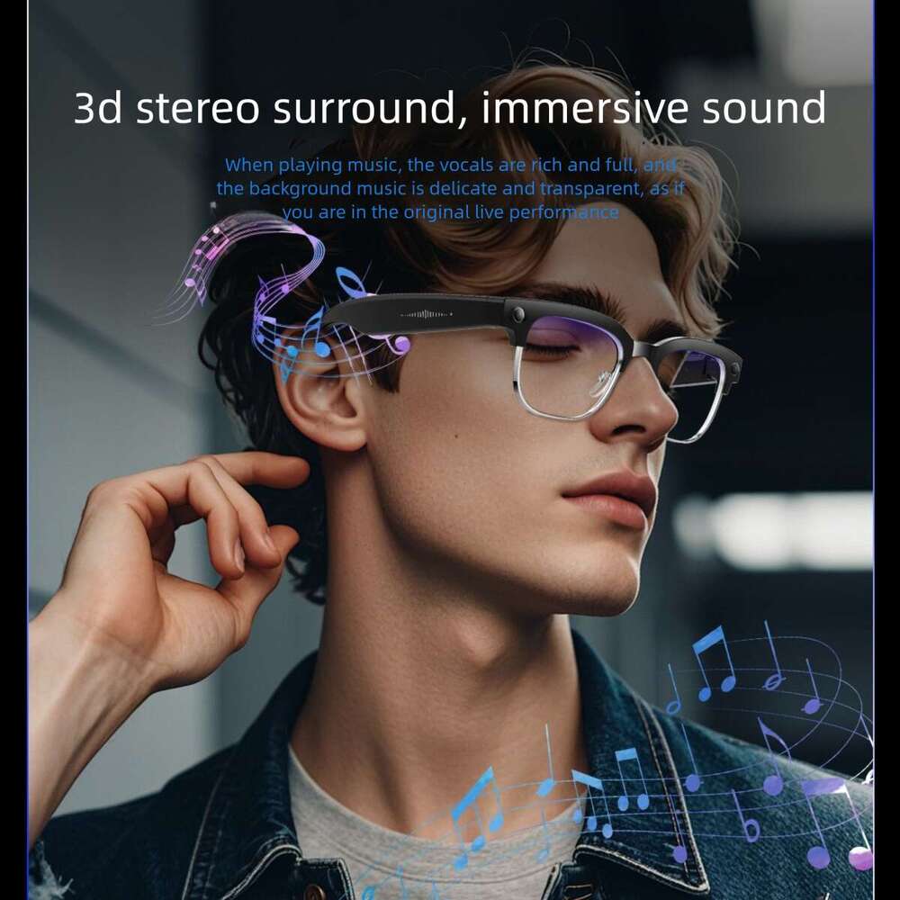 Brand designer Sunglasses Photographic Video Recording AI Smart Bluetooth Automatic Recognition Translation Color Change Glasses