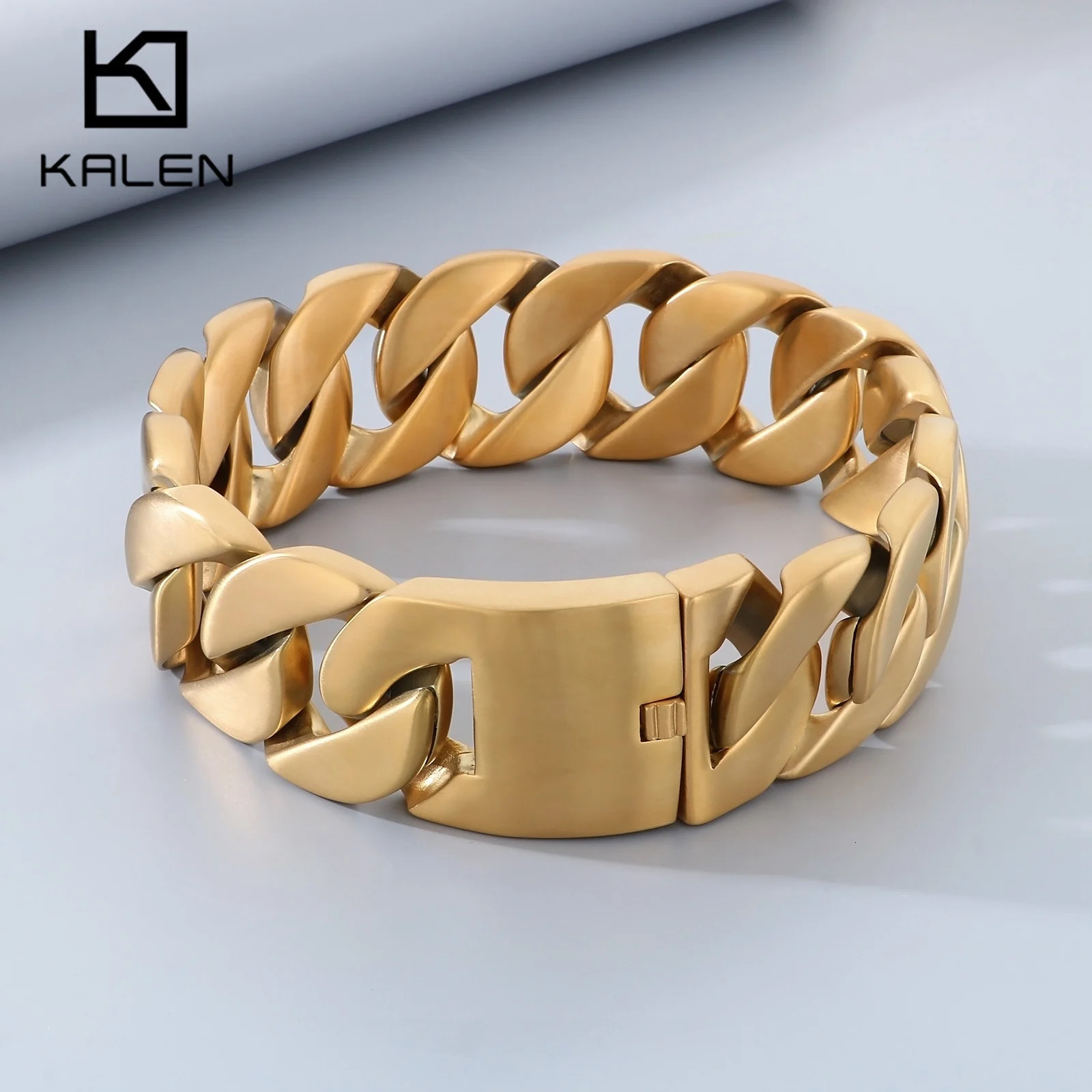 4m Bigger Heavier Brushed Chunky Cuban Chain Necklace - 316L Stainless Steel - KN288399-KJX250408