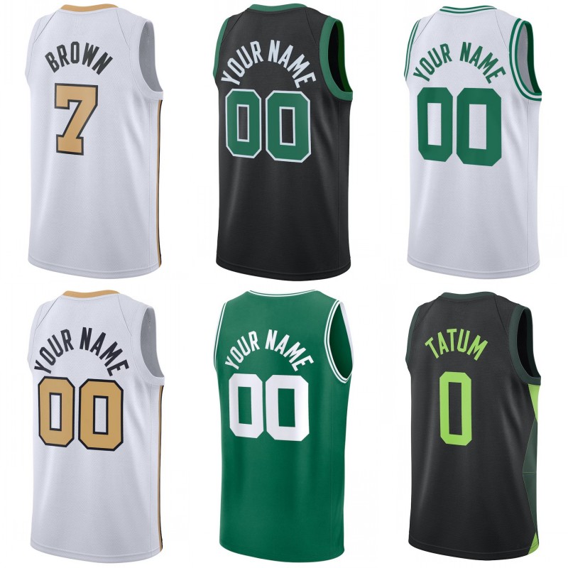Custom Print Tatum Basketball Jersey Hot Pressing Brown White Pritchard Hugo Gonzalez Horford Kornet Davison Queta Hauser Scheierman Craig Peterson Shirt