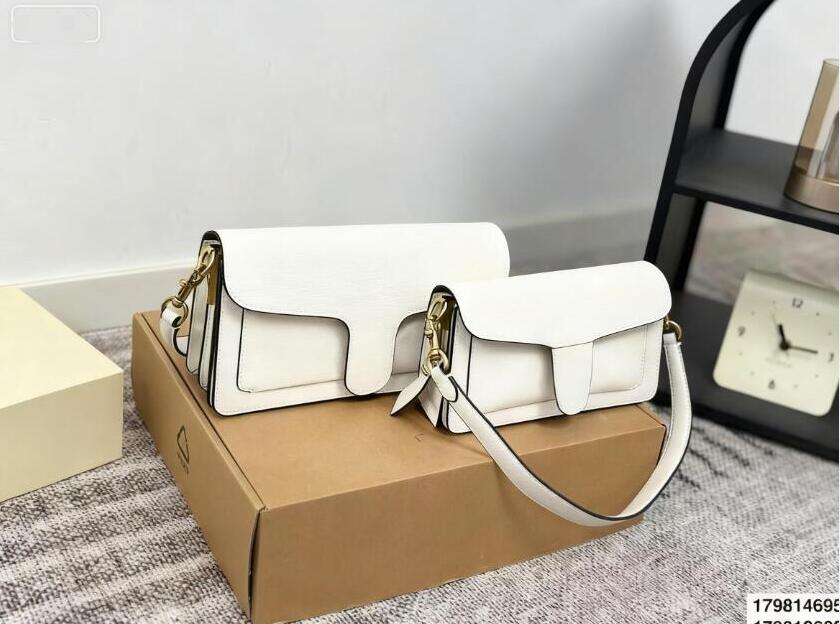 19cm Designer Bag tabby bag Luxury Tote Girls Fashion bag Womens Top Quality Solid Color Bag with Chain Fashion Bag Real Pickup Buckle 26CM