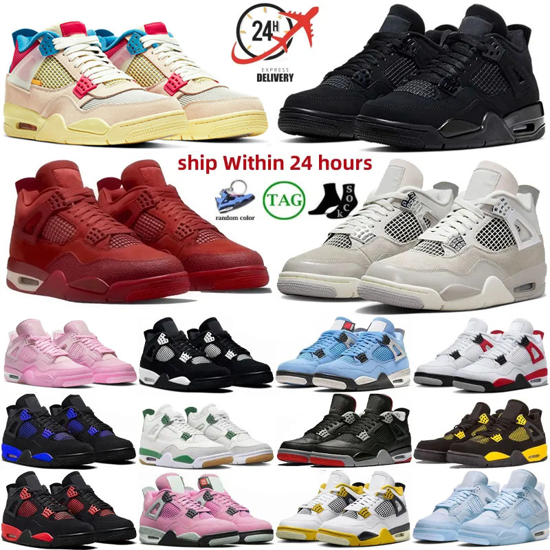 Designer 4 and 11 Basketball Shoes for Women Military Sail Red 4s Black Cat Cement Yellow Thunder White Oreo Cool Grey Blue j4 University Seafoam Men with Box