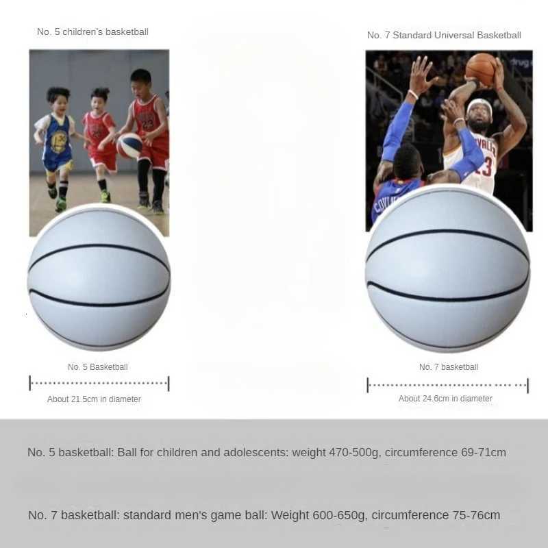 No 5 No 7 White Black Red Anti-skid and Wear-resistant Competition Training Cement Ground Childrens Adult BasketballW251115