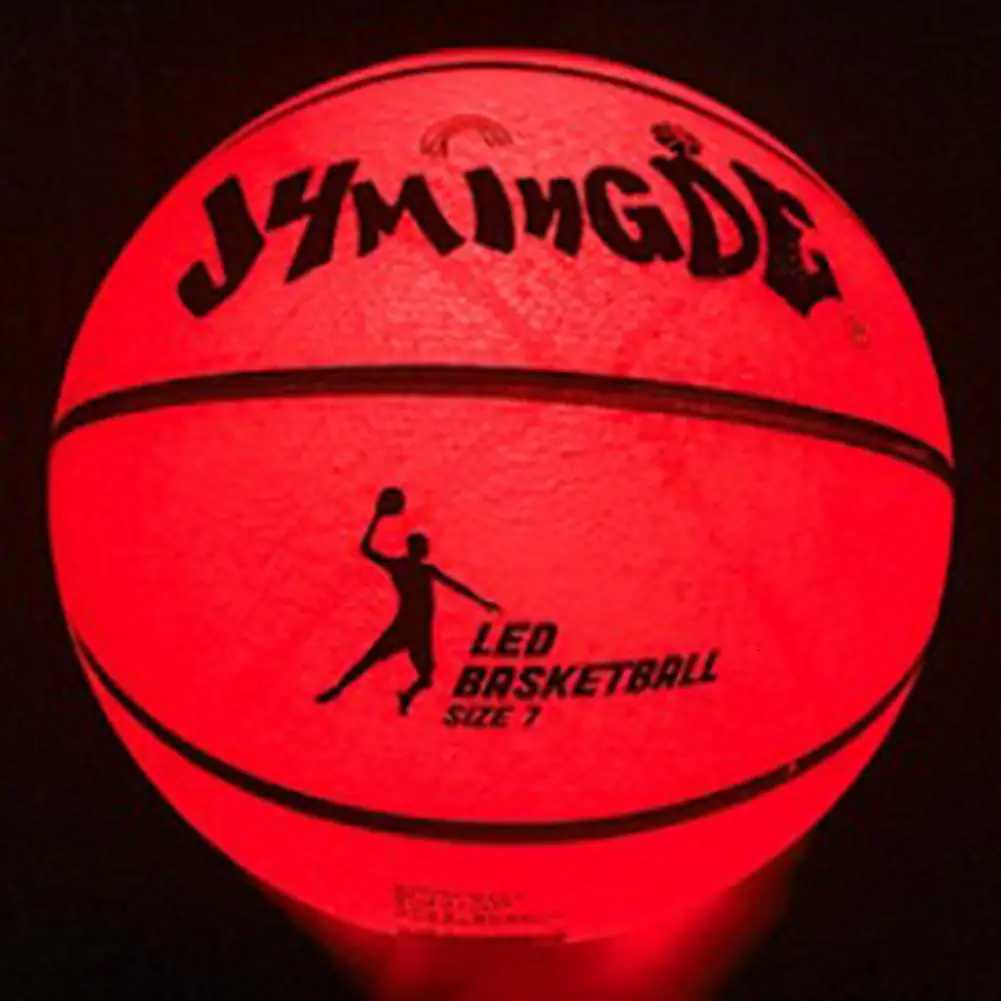 Night Light Basketball High Brightness LED Growing Rubber Basketball For Training Freestyle Performances Good Gifts NewerW251115