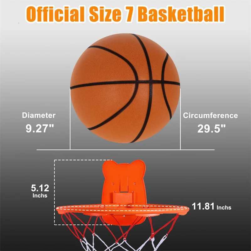 New Slient Basketball 20 Quiet Bouncing Ball Indoor PU Foam Bounce Basketball No Noise Squeezable Mute Ball With Groove LinesW251115