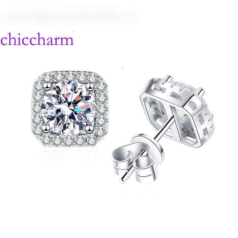 DJMAX 0.5/1ct Dia for Women Top Quality Original Sterg Sier Lady's Moissanite Earrings New 2023