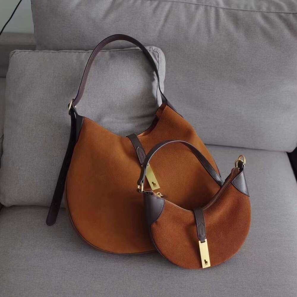 Polo * L Tote High-Quality 2024 Autumn And Winter New Shoulder Bag, Can Be Sung Cowhide Women's Crossbody Bag