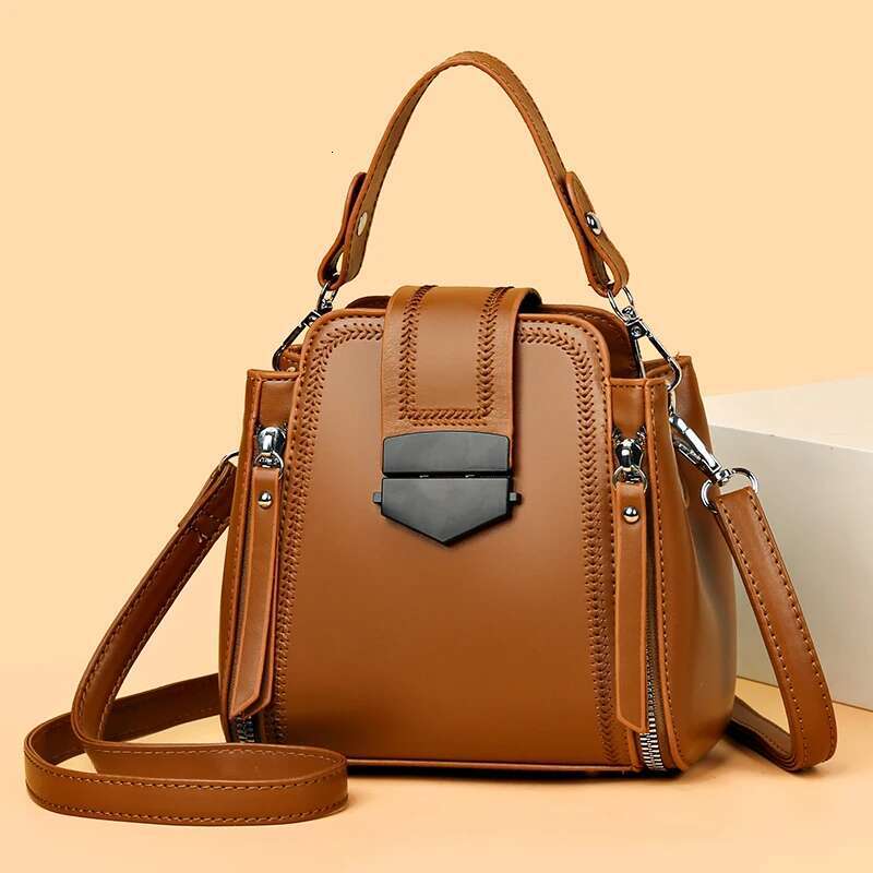 High Quality Leather Handbag Women Fashion Shoulder Croosbody Bag Designer Messenger Small Purse Female 2023New Trend Sac