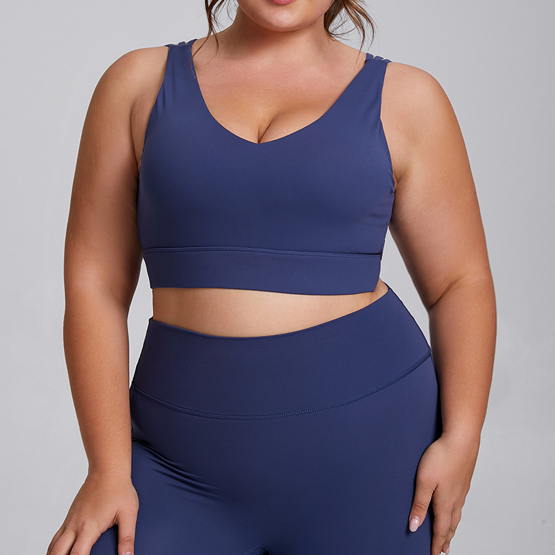 New Large Size Bras Sports Underwear Female Sexy Beautiful Back Naked Feeling Night Run Shockproof Yoga Bra