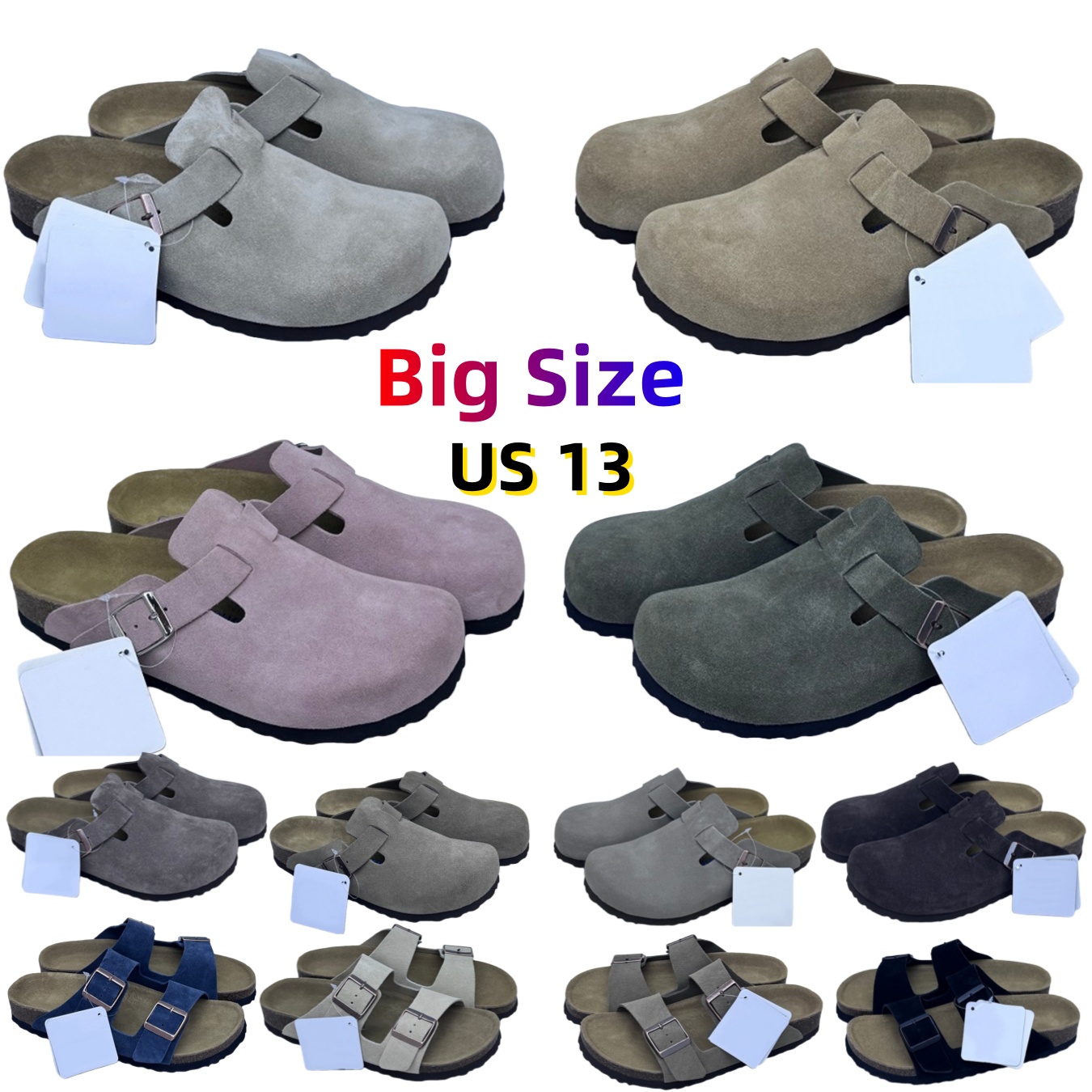 Designer Clogs Sandals Clog Slippers Cork Flat High Quality Fashion Summer Genuine Leather Slide Favourite Beach Casual Shoes Women Men Slipper