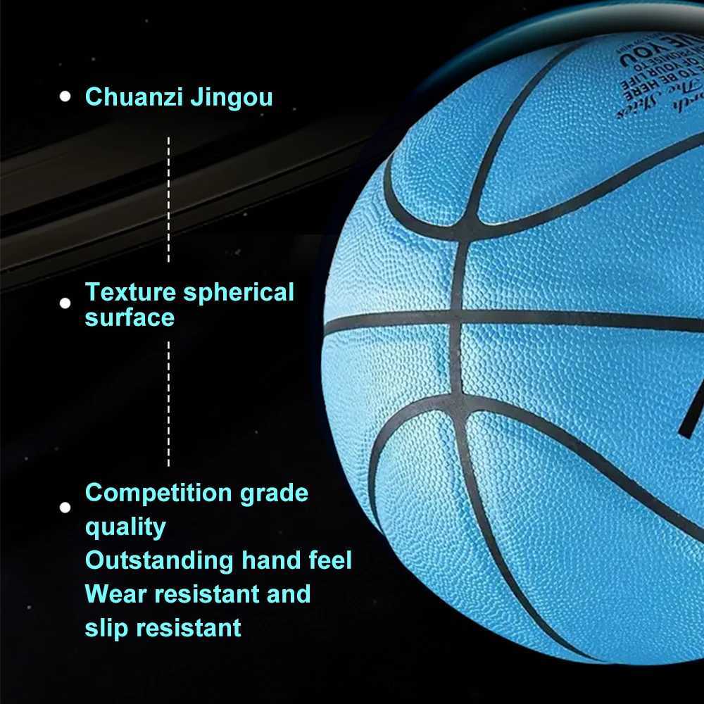 Sports Traning Basketball No7 Size TPU Student Basketball for Sons Boys Birthday Graduation Day Gift Blue ColorW251115