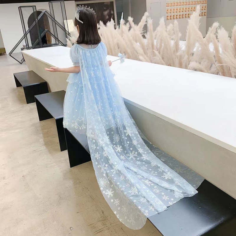 DISNEY Baby clothes girls designer clothes performance for Children's Day Comfortable and soft Elsa princess dress for little girls