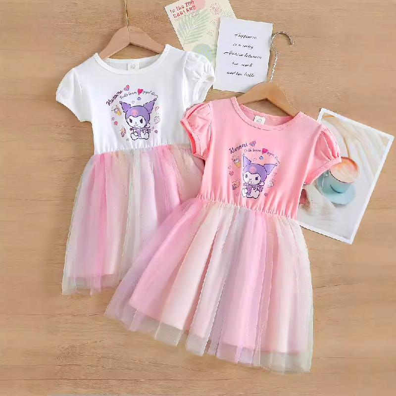 DISNEY Girls designer clothes baby clothes kids dress designer baby clothes Crayon Shin-chan princess dress Soft fabric label-free design