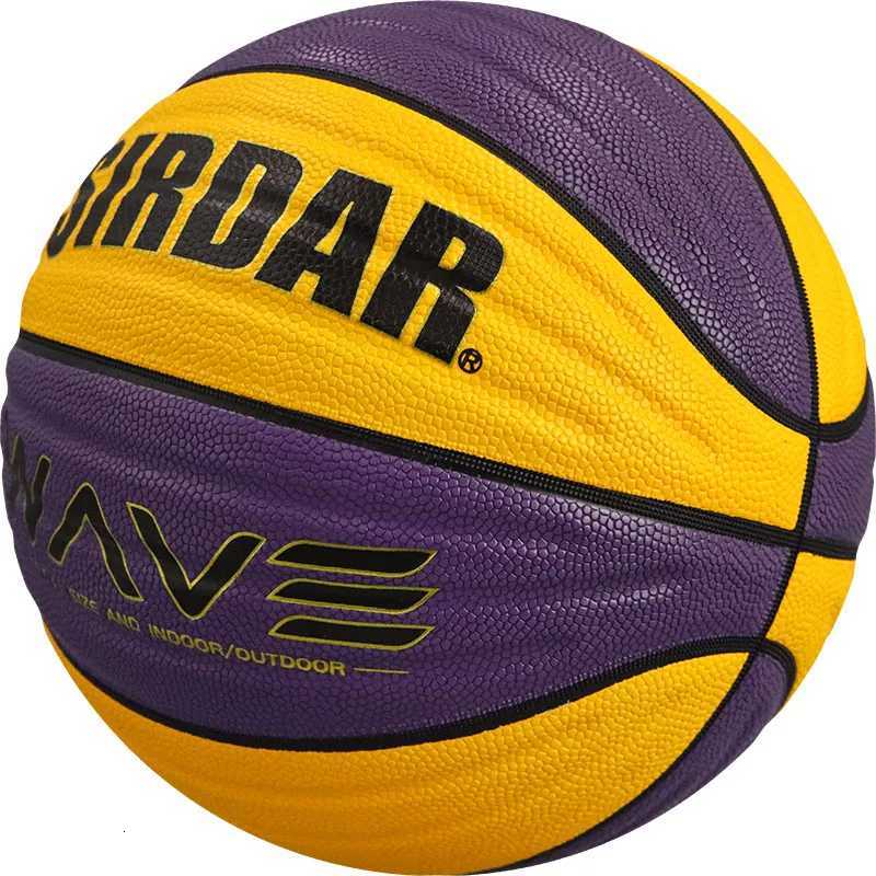 SIRDAR Basketball 5 6 7 EZ-K purple yellow PU Outdoor Indoor Balls Women Youth Man Match Training BasketallsW251115