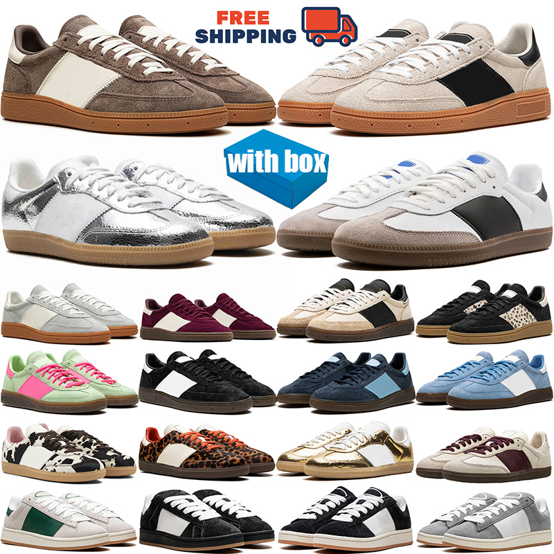 Free shipping with box designer casual shoes chaussure White Black green Pink outdoor men women sports Slippers running speziala spezia sambaswomen shoe