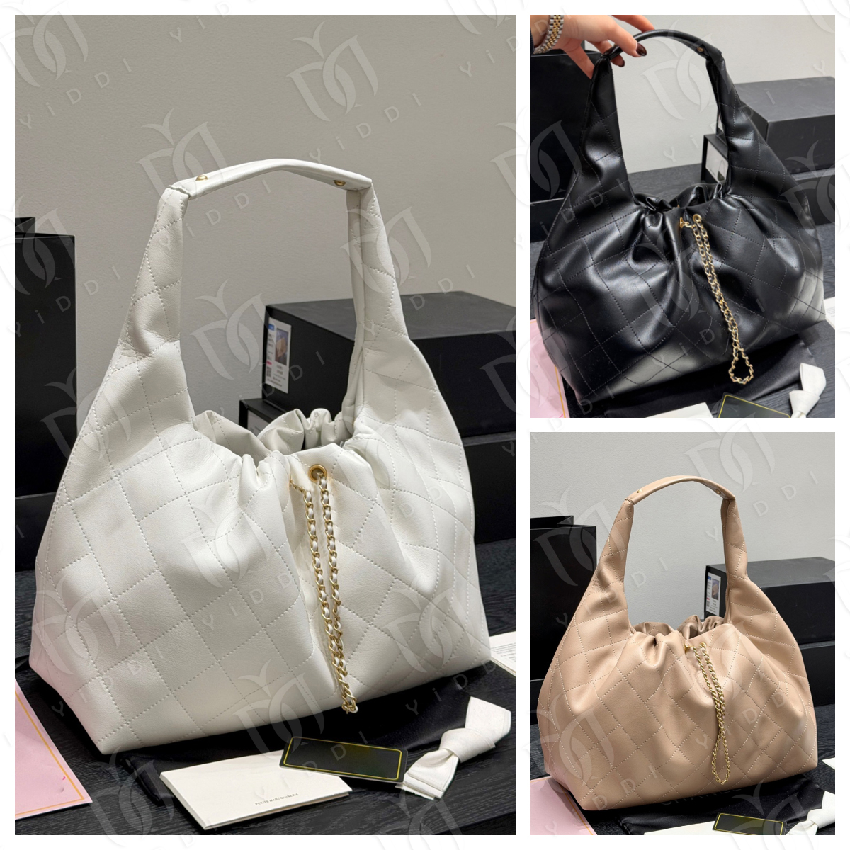 Womens Trendy Shopping bags Slouchy Drawstring Handbags Designer bag 26C Hobo underarm bag Women winter large Shoulder Bags Weekend bag Drawstring Hippie Tote Bag