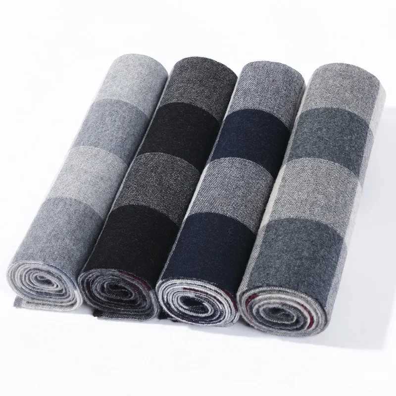 Luxury High Quality Pure 100 Wool Men Scarf Soft Warm Cashmere Muffler Male Autumn Winter Shawl Business Scarf Chrismas Gift Boy Y251115