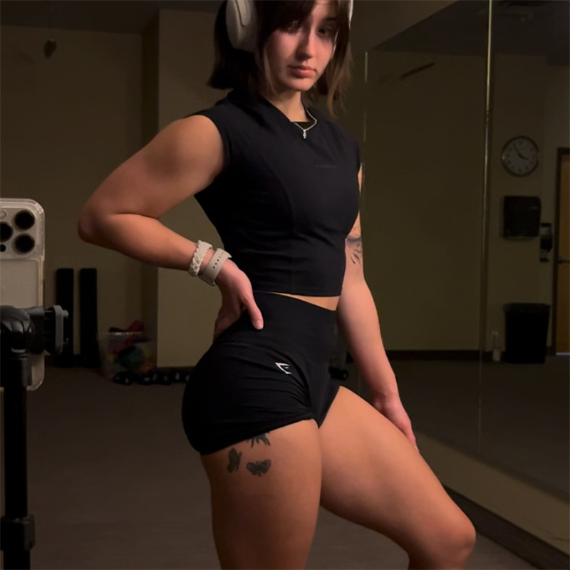 Luxury Gym sharks Gym Shark Fitness Three-point Pants Shorts Yoga Leggings Women Active Pants High Waist Tight Tech Shorts Quick Drying Waist Hip Pants