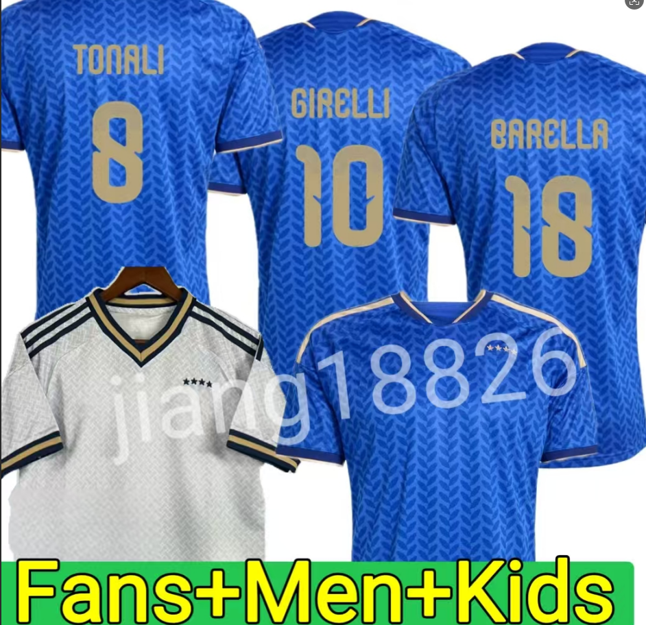 26 27Magliaa italia soccer jerseys 2026 2027 home away 25 26 27 ITALYS football shirts tonali women adult kids kit fans player short sleeve top quality GOALKEEPER